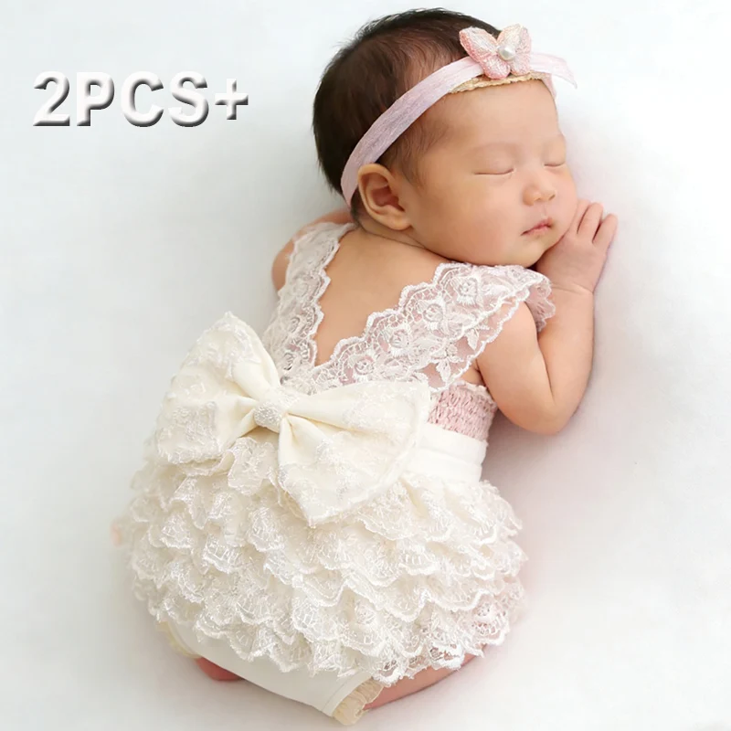Baby Gear - Ylsteed Newborn Photography Lace Romper Set