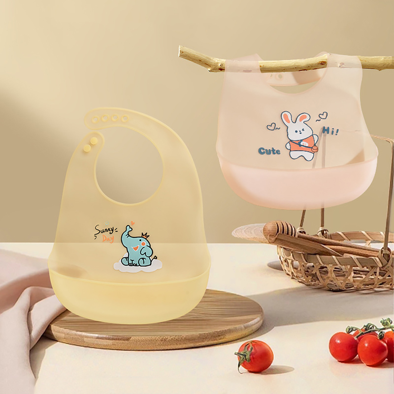 Waterproof Baby Bibs Silicone - 0-1Year Baby Silicone Bib Summer Infant