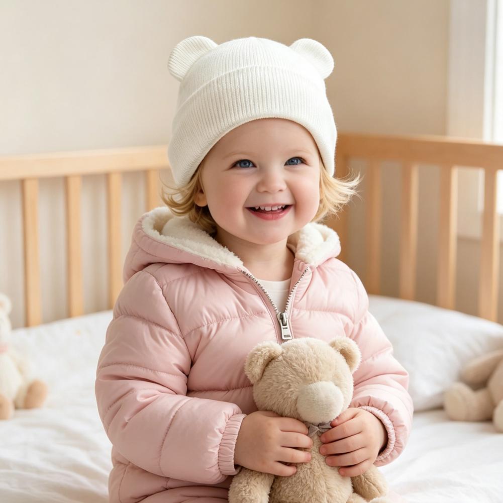Baby Winter Knitted Hat, Cute  - Infant Beanie Hat With Ears recension och pris