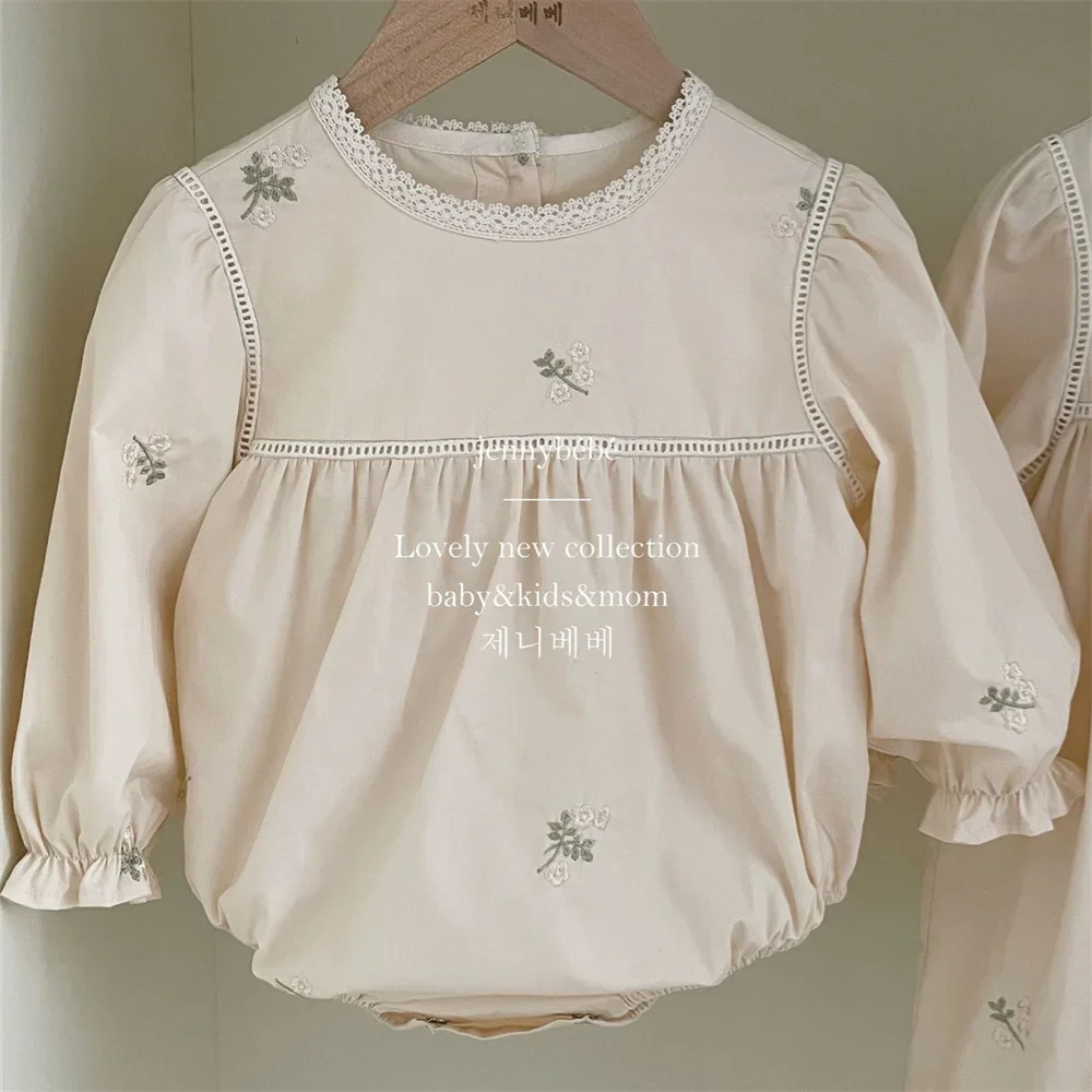 Baby Girls Embroidered Floral  - Newborn Baby Girl Romper Floral recension och pris