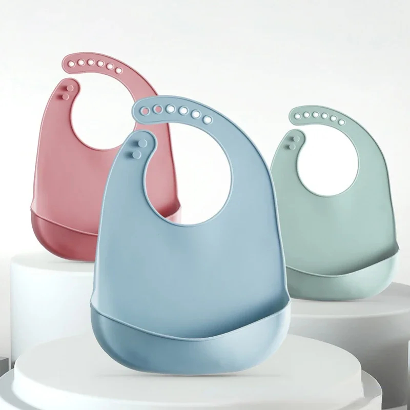 1/2pcs Baby Bib Adjustable Wat - Waterproof Baby Bibs Silicone recension och pris