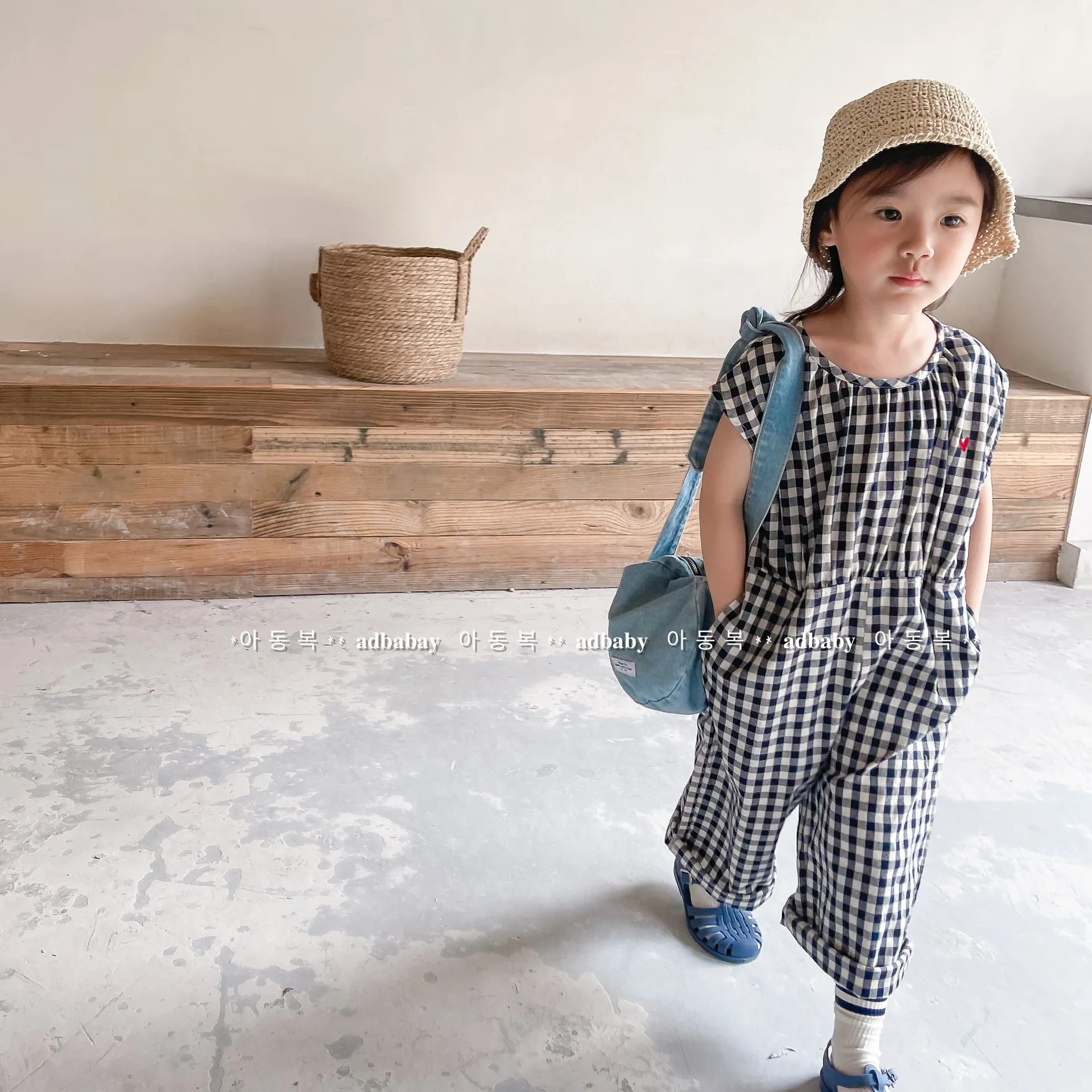 Baby Girls Plaid Overalls Kids - Baby Summer Linen Sleeveless Jumpsuit recension och pris