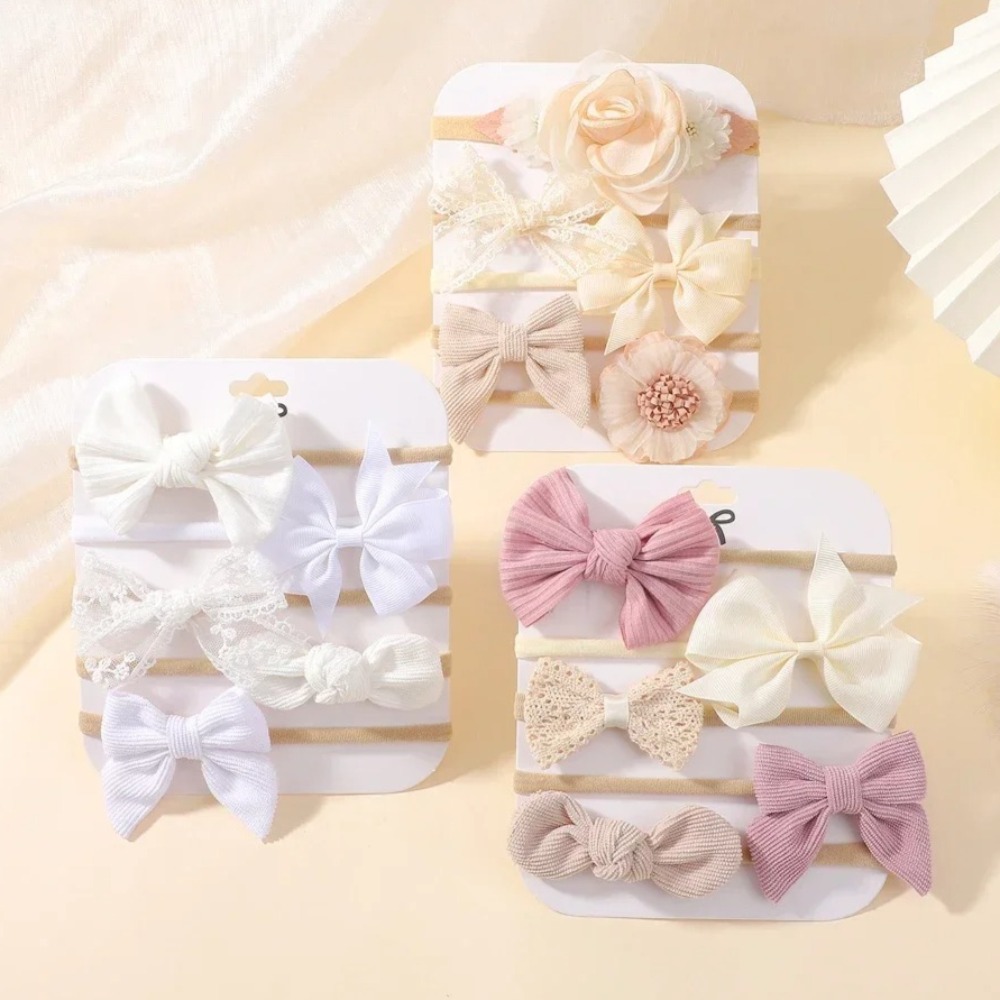 5Pcs Baby Flower Lace Bow Head - Baby Gear recension och pris