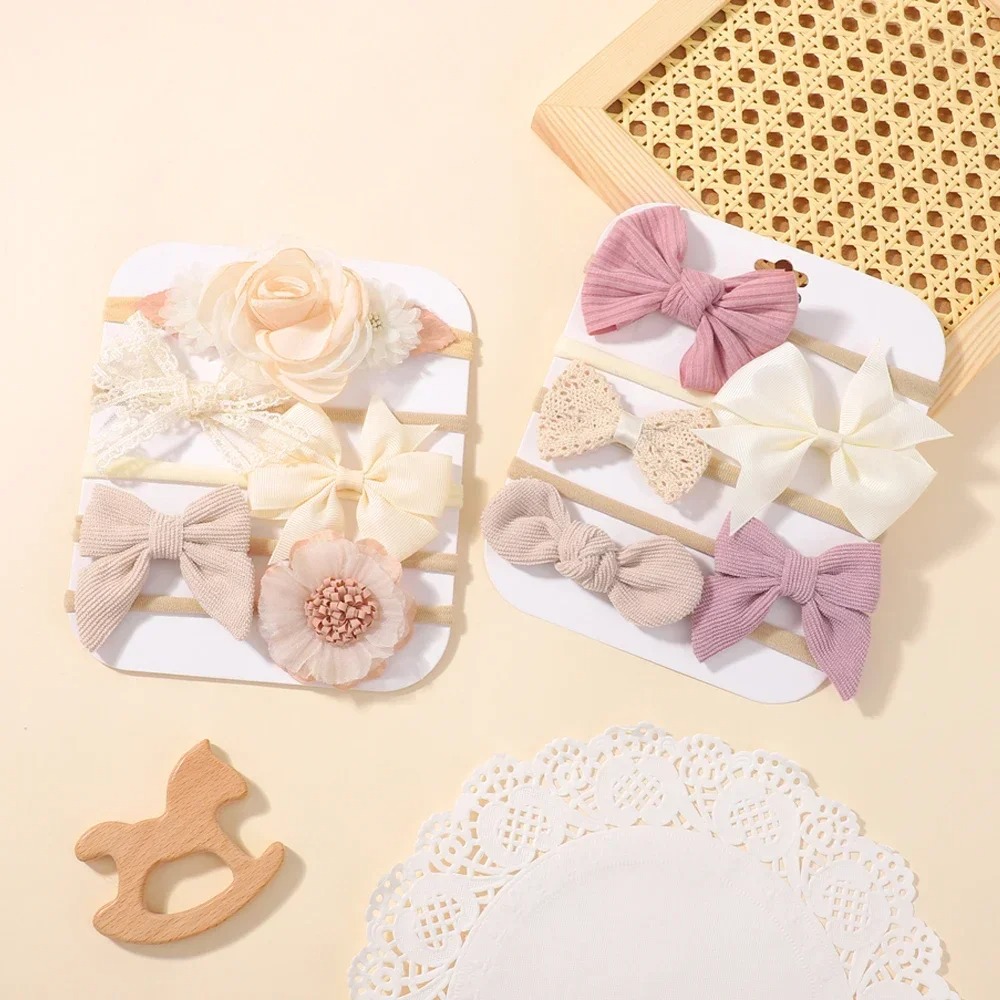 5Pcs Baby Flower Lace Bow Head - Baby Gear recension och pris