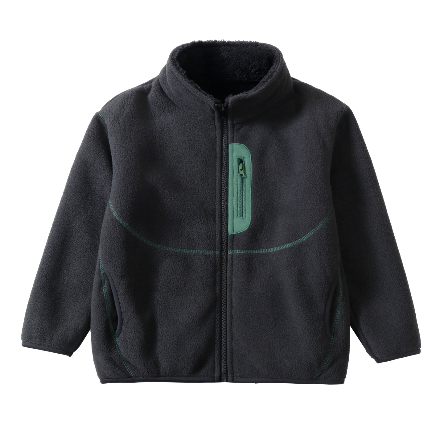 Boys Girls Kids Double Sided F - Toddler Boy Winter Fleece Jacket recension och pris