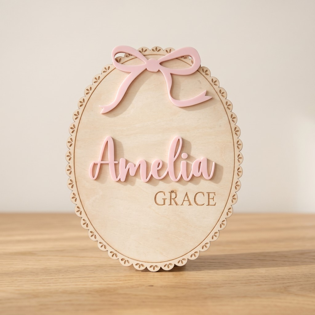 1Pc Custom Bow Lace Edge Baby  - Nursery recension och pris