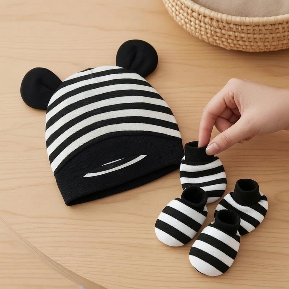 Anti Scratch Mittens for Newbo - Infant Beanie Hat With Ears recension och pris
