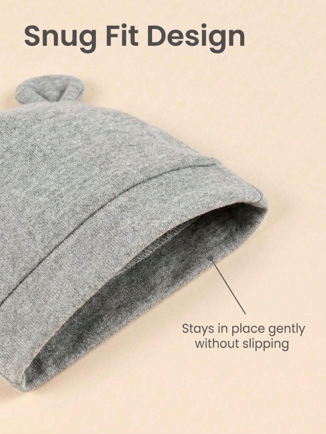 3-Pack Newborn Solid Color Sin - Infant Beanie Hat With Ears recension och pris