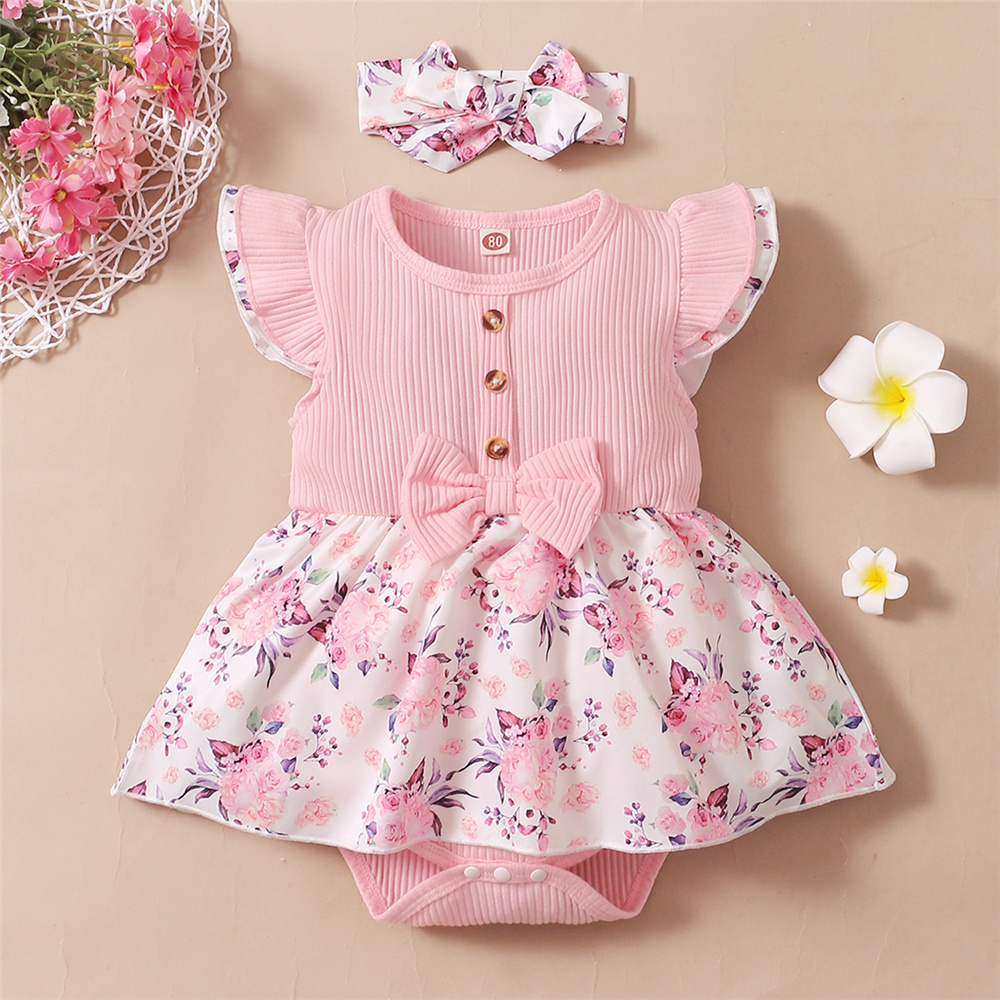 0-18 Months Baby Girl Floral R - Newborn Baby Girl Romper Floral recension och pris