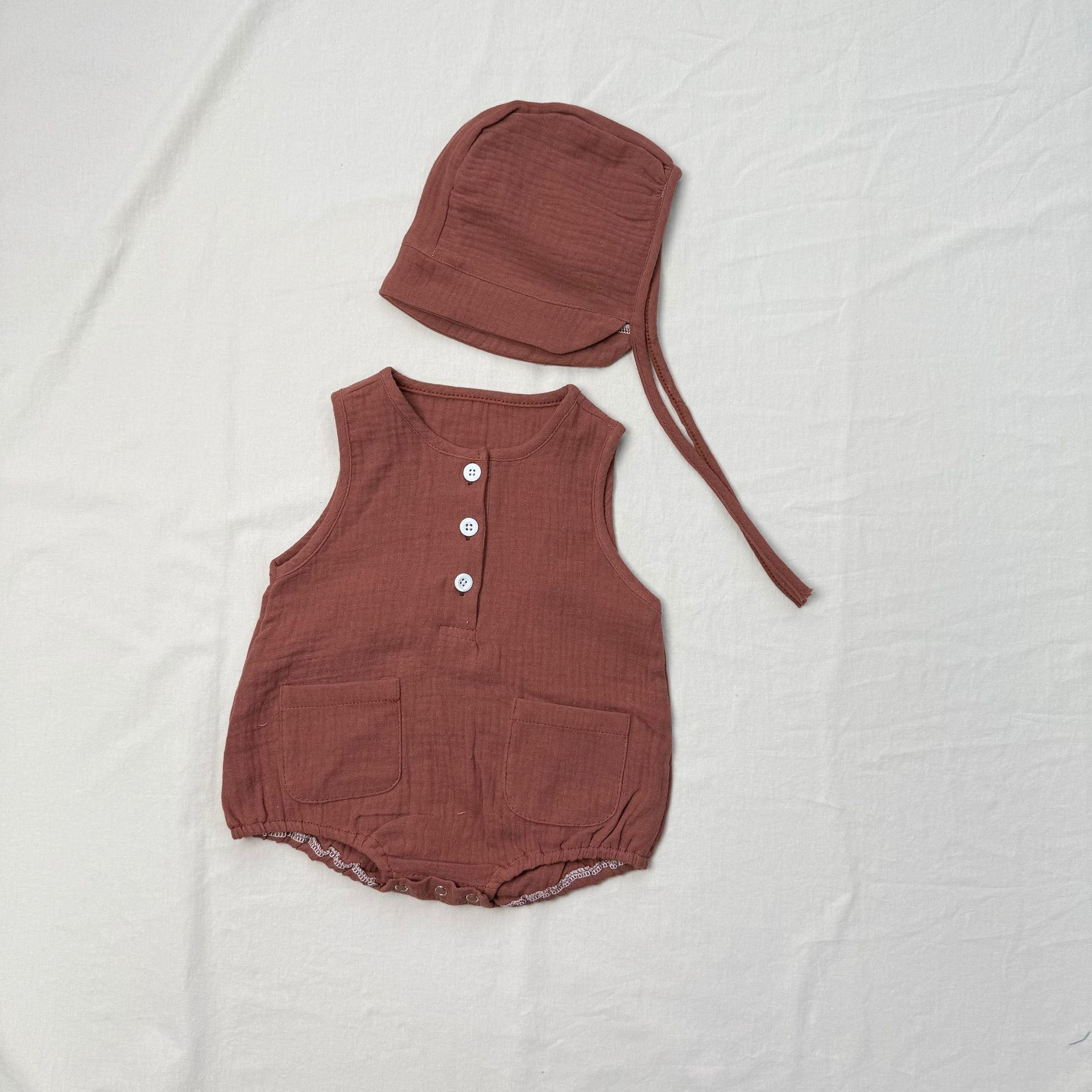 2025 Summer New Baby Sleeveles - Baby Summer Linen Sleeveless Jumpsuit recension och pris
