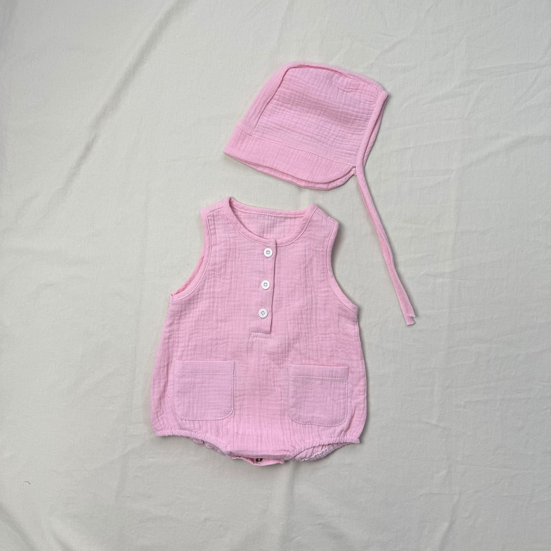 2025 Summer New Baby Sleeveles - Baby Summer Linen Sleeveless Jumpsuit recension och pris