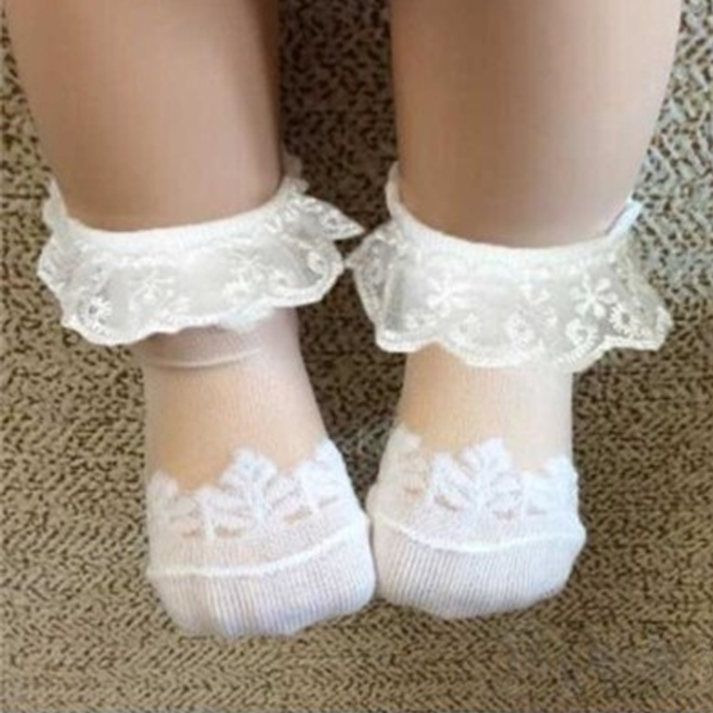 Cute Lace Floral Net Baby Sock - Unisex Baby Socks Non Slip recension och pris