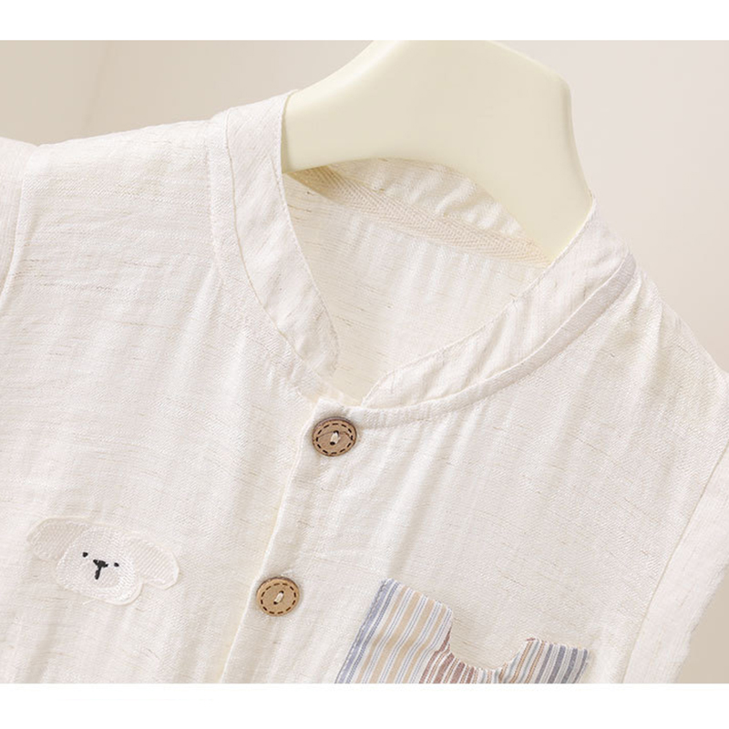 Baby Boys Summer Romper Cartoo - Baby Summer Linen Sleeveless Jumpsuit recension och pris